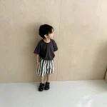 【73-120cm】ショートパンツ ベビー ストライプ パンツ - 画像 (13)