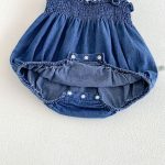 【66-90cm】キャミロンパース ベビー デニム  無地 - 画像 (9)