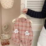 【73-100cm】ベスト&パンツ ベビー オシャレ チェック - 画像 (8)