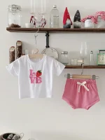 【66-100cm】セットアップ ロンパース ベビー 韓国風 フルーツ柄 - 画像 (6)