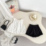【73-120cm】セットアップ 女の子 可愛い ドット ブラウス＆パンツ - 画像 (8)