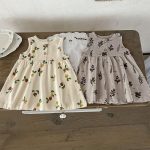 【66-100cm】ワンピース ベビー 小花柄 ノースリーブ - 画像 (5)