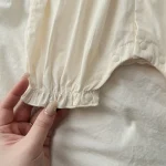 【66-90cm】オールインワン ベビー 肩フリル レース ドット - 画像 (12)