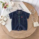 【66-100cm】ロンパース ベビー デニム オールインワン - 画像 (6)