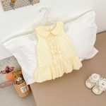 【73-120cm】ワンピース ベビー 可愛い ドット プリント - 画像 (7)