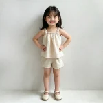 【70-120cm】キャミセットアップ ベビー 韓国風 シンプル - 画像 (15)
