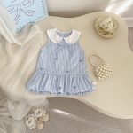 【73-120cm】ワンピース ベビー ストライプ ノースリーブ - 画像 (8)