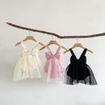 【66-90cm】ロンパース ベビー リボン ワンピース風 - 画像 (2)