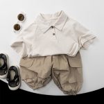 【80-130cm】ポロシャツ キッズ服 ベーシックボーダーor無地 - 画像 (10)