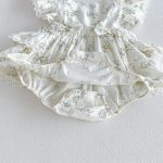 【66-90cm】ロンパース ベビー フリルダブル 蝶結び - 画像 (14)
