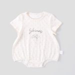 【66-90cm】ロンパース ベビー 柔らかい ドット シンプル - 画像 (7)