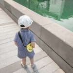 【66-100cm】ロンパース ベビー ストライプ 半袖 オーバーオール - 画像 (5)