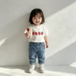 【73-100cm】Tシャツ ベビー イチゴ柄 シンプル - 画像 (11)