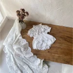 【66-90cm】ロンパース or ワンピース ベビー 小花柄 シンプル - 画像 (4)