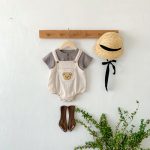 【66-90cm】サロペロンパース ベビー クマ ポケット ワッフル - 画像 (14)