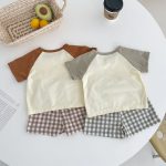 【73-100cm】半袖Tシャツ＆ショートパンツセット ベビー 恐竜 プリント - 画像 (4)