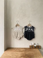 【66-90cm】ロンパース ベビー ボンネット付き 刺繍襟 - 画像 (16)