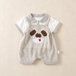 【73-100cm】ロンパース ベビー 可愛い ドッグ サロペット - 画像 (4)