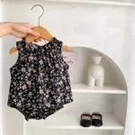 【66-100cm】セットアップ ベビー 小花柄 ノースリープ - 画像 (11)