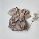 【66-90cm】サロペットロンパース ベビー ダブル ポケット - 画像 (9)