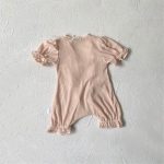【66-90cm】ロンパース ベビー リボンタイ付き レーストリム - 画像 (12)