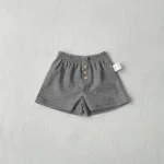 【73-100cm】ボトムス ショートパンツ ベビー 韓国風 ボタン付き - 画像 (12)