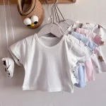 【66-100cm】Tシャツ ベビー うさぎor熊柄orノーカラー - 画像 (14)