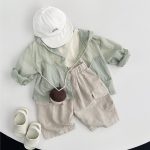 【80-130cm】半袖Tシャツ キッズ服 クリーム サラシリーズ コットン - 画像 (15)
