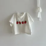 【73-100cm】Tシャツ ベビー イチゴ柄 シンプル - 画像 (5)