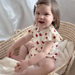 【66-90cm】ロンパース ベビー インスタ映え フリル袖 ラウンドネック - 画像 (6)