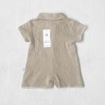 【66-90cm】ロンパース ベビー コットンシワ加工 半袖 折り襟 - 画像 (12)