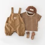 【73-100cm】サロペット カジュアル 合わせやすい ボトムス - 画像 (8)