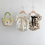 【66-90cm】ロンパース ベビー ウサギ ドットリボン - 画像 (7)