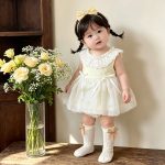 【66-90cm】ロンパース ベビー ふわふわ リボン - 画像 (9)
