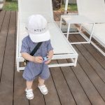 【66-100cm】ロンパース ベビー ストライプ 半袖 オーバーオール - 画像 (6)