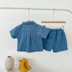 【73-120cm】セットアップ デニム オシャレ カジュアル - 画像 (5)