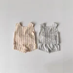 【73-80cm】セットアップ ベビー 韓国風 ストライプ - 画像 (6)