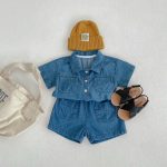 【73-120cm】セットアップ デニム オシャレ カジュアル - 画像 (6)