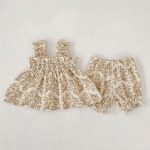 【66-100cm】セットアップ ベビー サスペンダートップス&ショーツセット - 画像 (3)