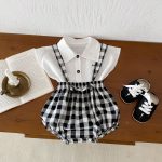 【66-100cm】トップスorサロペット ベビー プリンス チェック - 画像 (9)