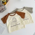 【73-100cm】半袖Tシャツ＆ショートパンツセット ベビー 恐竜 プリント - 画像 (5)