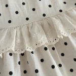 【73-100cm】セットアップ or ワンピース ベビー リボンドット - 画像 (12)
