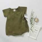 【73-100cm】ロンパース ベビー 浴衣前開き コットンリネン - 画像 (5)