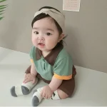 【66-90cm】パンツ or ポロ トップス ベビー 韓国風 ベアーデザイン - 画像 (15)