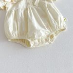 【66-130cm】ロンパースorワンピース ベビー 姉妹服 クリーム ダブル蝶結び - 画像 (15)