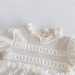【66-90cm】ロンパース ベビー ワッフル チュール - 画像 (9)