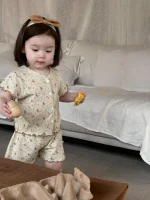 【73-110cm】セットアップ ベビー フリル 小花柄 - 画像 (13)
