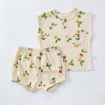 【73-100cm】セットアップ ベビー ノルディック柄物 ノースリーブ - 画像 (4)