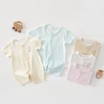 【66-90cm】ロンパース ベビー ワンプリント 柔らか - 画像 (2)