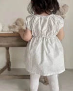 【73-100cm】ワンピース ベビー パフスリーブ ドット - 画像 (12)